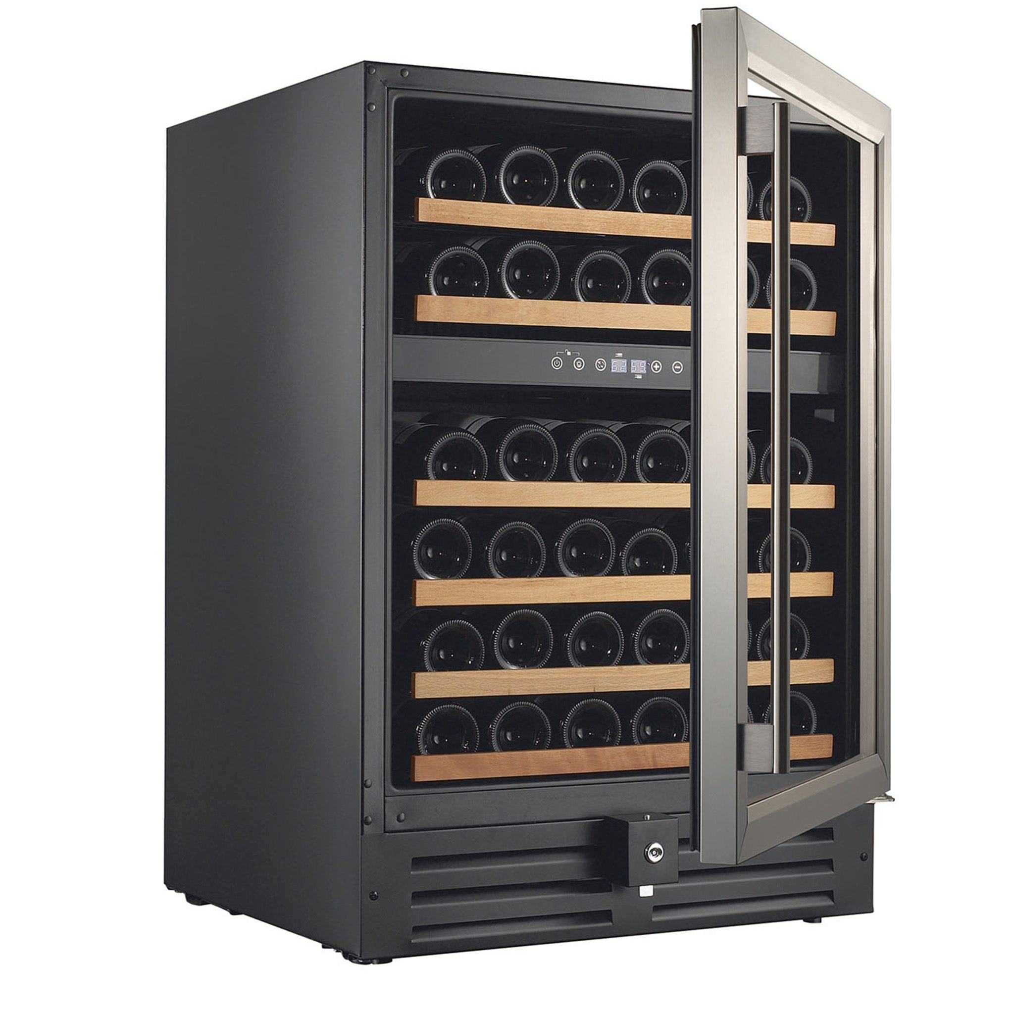 46-bottle Freestanding or Built-in Stainless Steel Wine Cooler